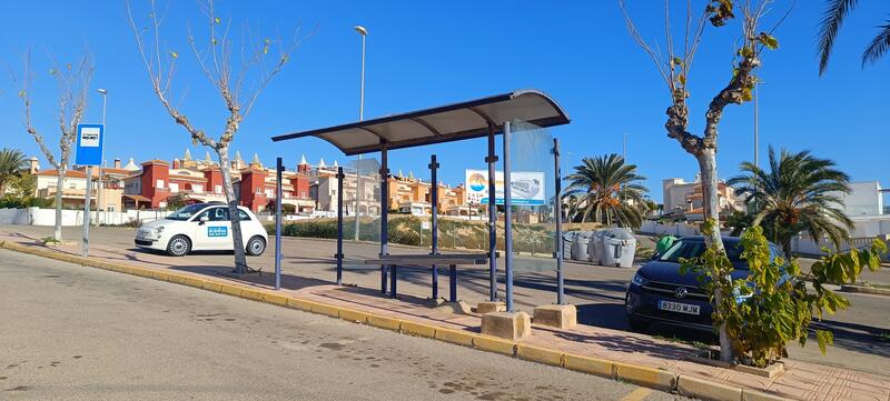 Bus stop, near Restaurant La Proa, Puerta de Mazarrón