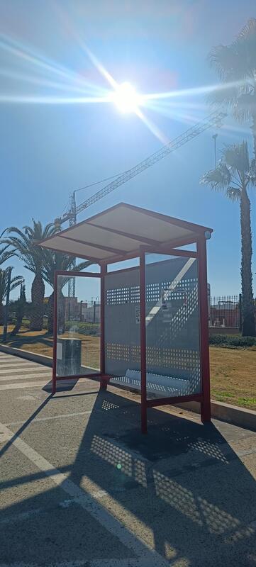 Bus stop, Entrance of Condado de Alhama