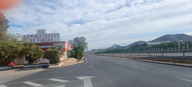 Bus stop at the entrance of Avda Playa Honda, Playa Honda